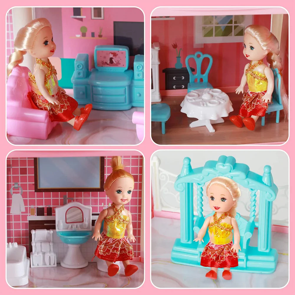 DIY Dollhouse Kit with 11 Rooms - Miniature for Girls - DIY Miniature by Extoril