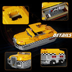 1441-Piece B90 Retro Sci-Fi Yellow Cab Taxi Set - Mechanical kit by Extoril