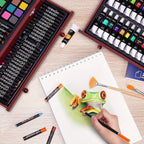 175 Piece Art Set Wooden Case Drawing Kit - home decor by Extoril