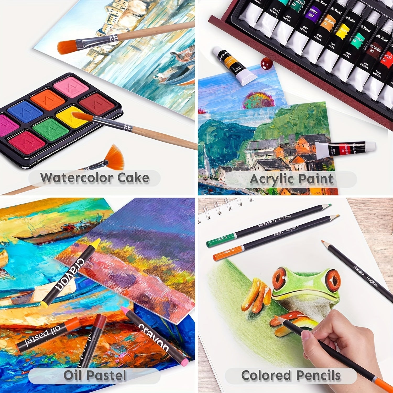 145 Piece Art Set – Drawing & Painting Kit - home decor by Extoril