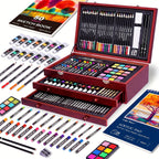 175 Piece Art Set Wooden Case Drawing Kit - home decor by Extoril