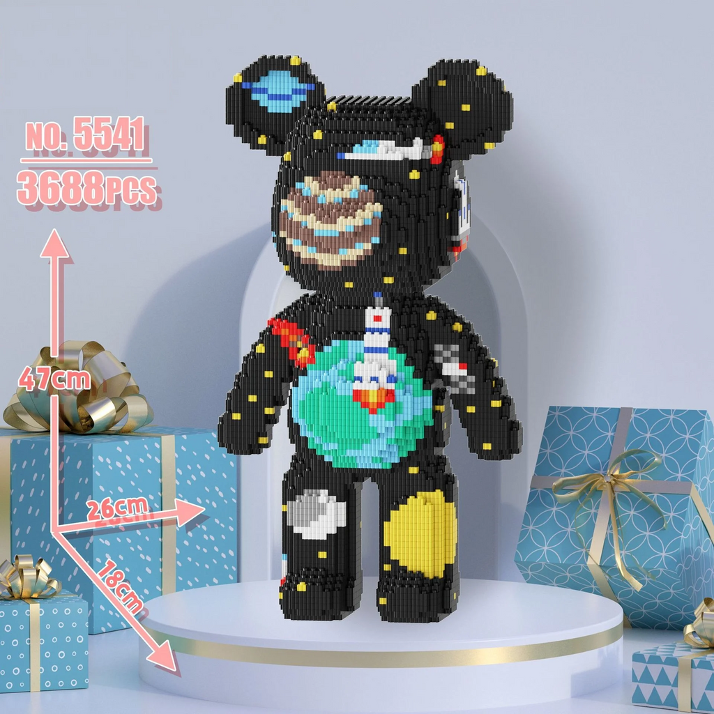 3688-Piece Bear Micro Building Blocks Set - Mechanical kit by Extoril