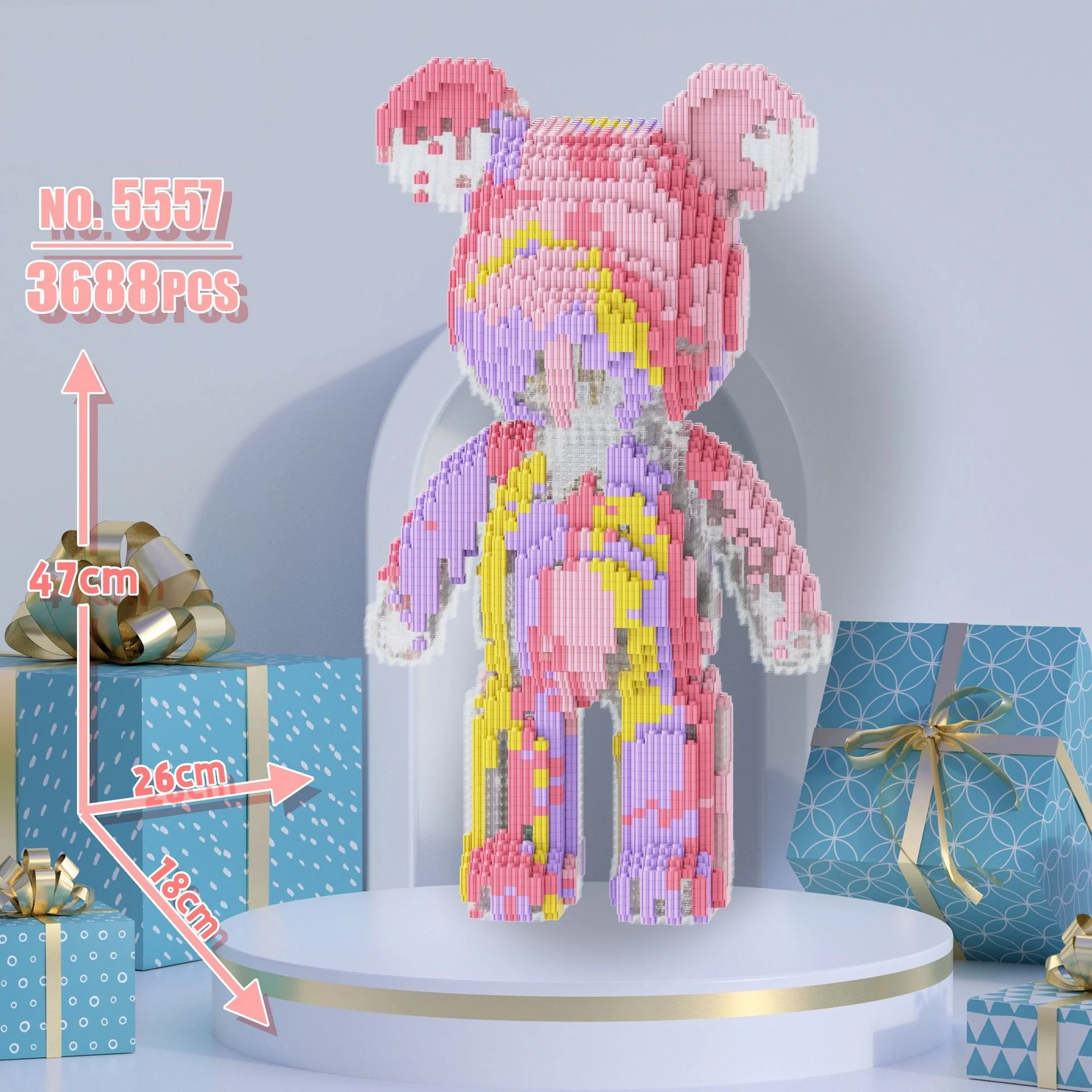 3688-Piece Bear Micro Building Blocks Set - Mechanical kit by Extoril