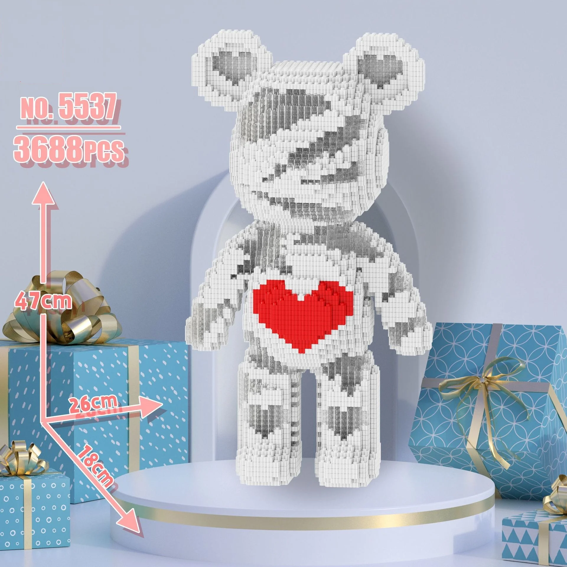 3688-Piece Bear Micro Building Blocks Set - Mechanical kit by Extoril