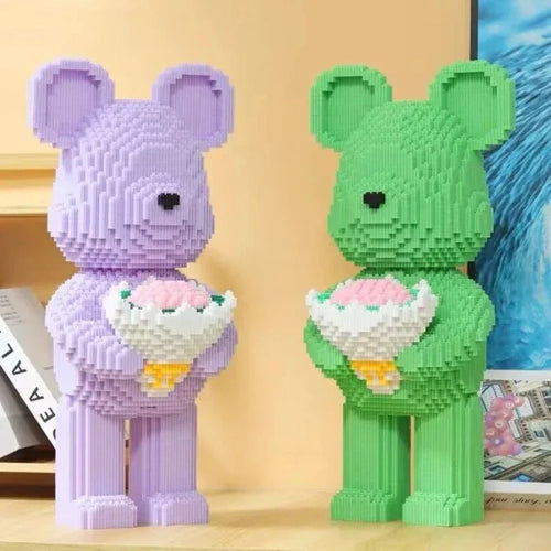 3800-Piece Brick Bear with Flowers Building Set - Mechanical kit by Extoril