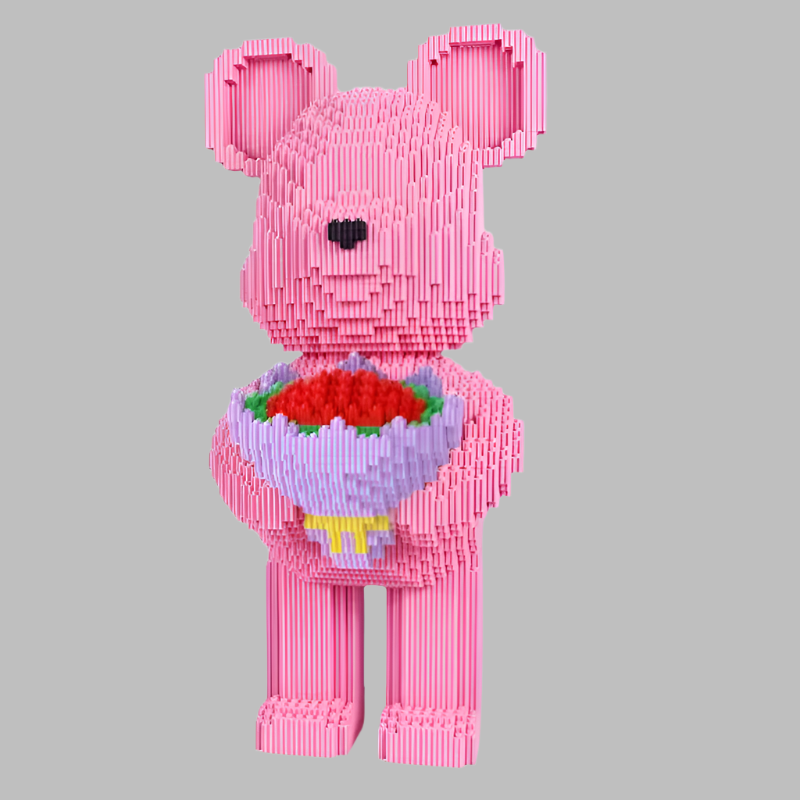 3800-Piece Brick Bear with Flowers Building Set - Mechanical kit by Extoril
