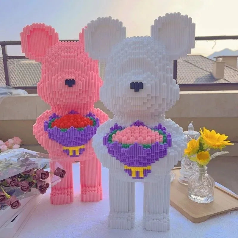 3800-Piece Brick Bear with Flowers Building Set - Mechanical kit by Extoril