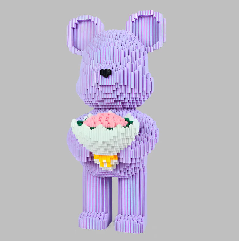 3800-Piece Brick Bear with Flowers Building Set - Mechanical kit by Extoril
