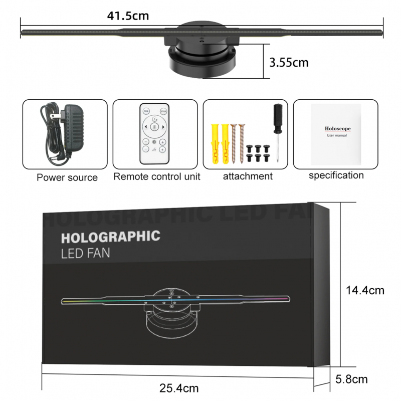 3D Hologram Fan WiFi LED Projector Display - home decor by Extoril