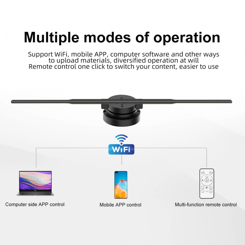 3D Hologram Fan WiFi LED Projector Display - home decor by Extoril