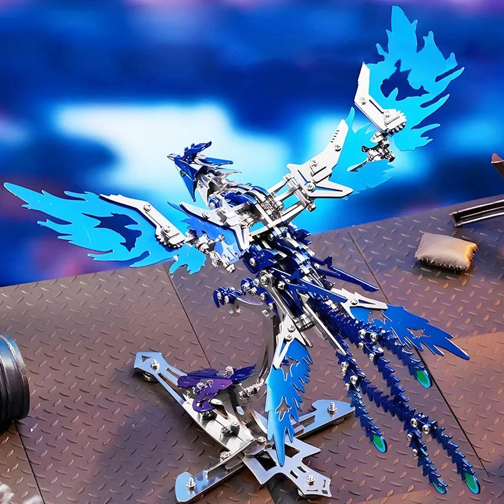 Phoenix Rising 3D Mechanical Stainless Steel Bionic Assembly Kit - 3d metal puzzle by Extoril