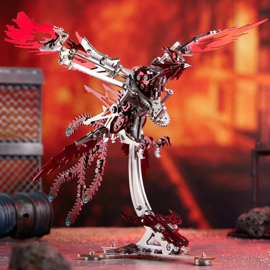 Phoenix Rising 3D Mechanical Stainless Steel Bionic Assembly Kit - 3d metal puzzle by Extoril