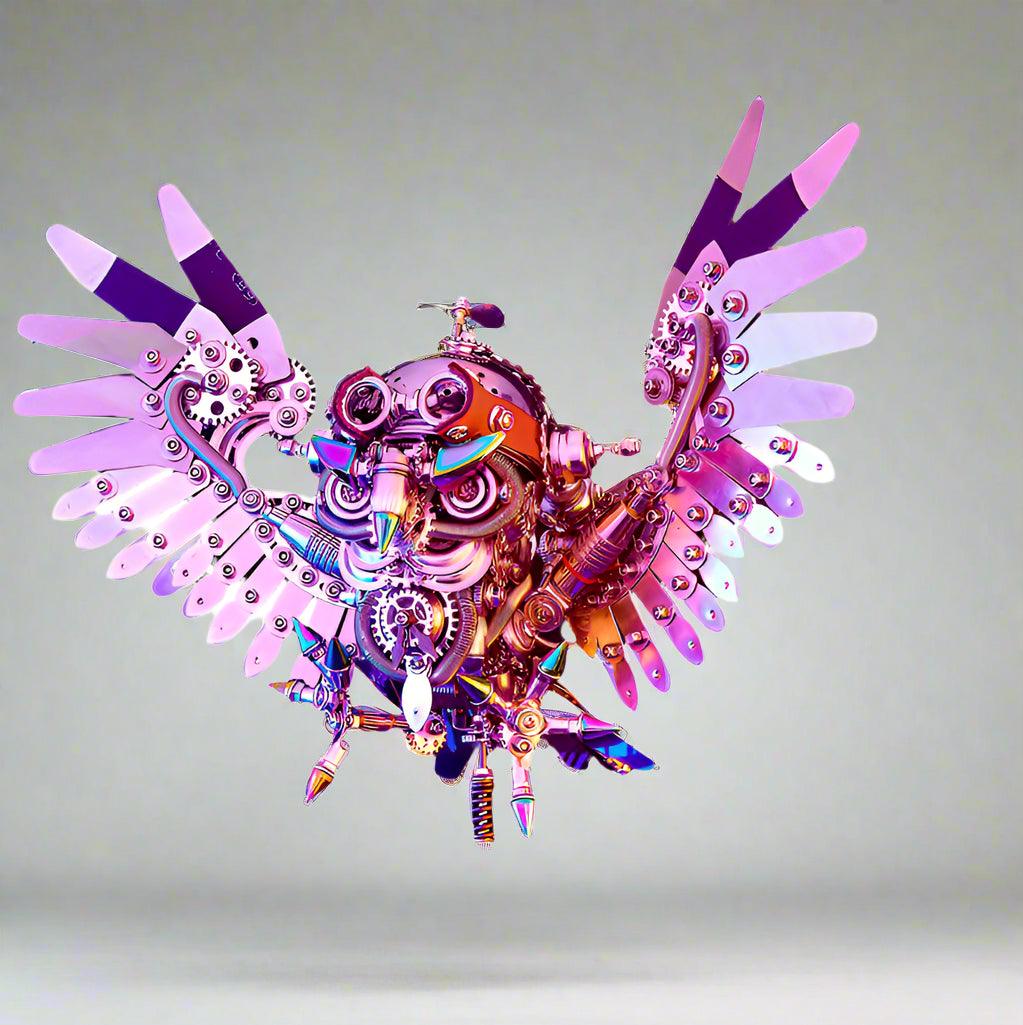 Nocturnal Owl 3D Metal Puzzle Steampunk Kit - 3d metal puzzle by Extoril