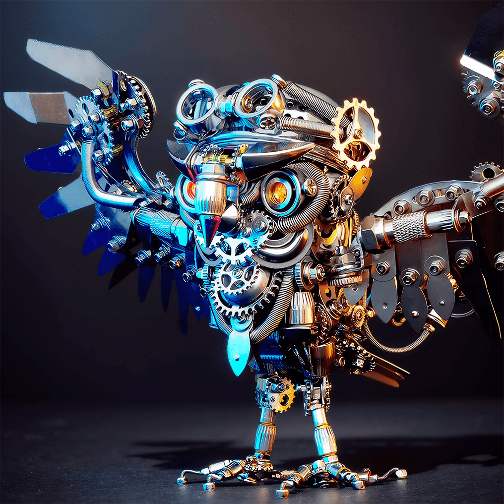 Nocturnal Owl 3D Metal Puzzle Steampunk Kit - 3d metal puzzle by Extoril
