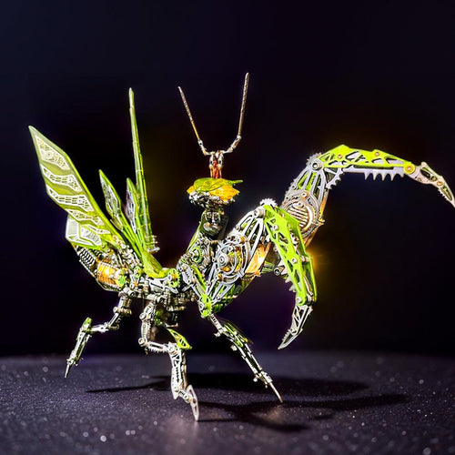 3D Metal Mantis Model Kit with LED Lights - 3d metal puzzle by Extoril