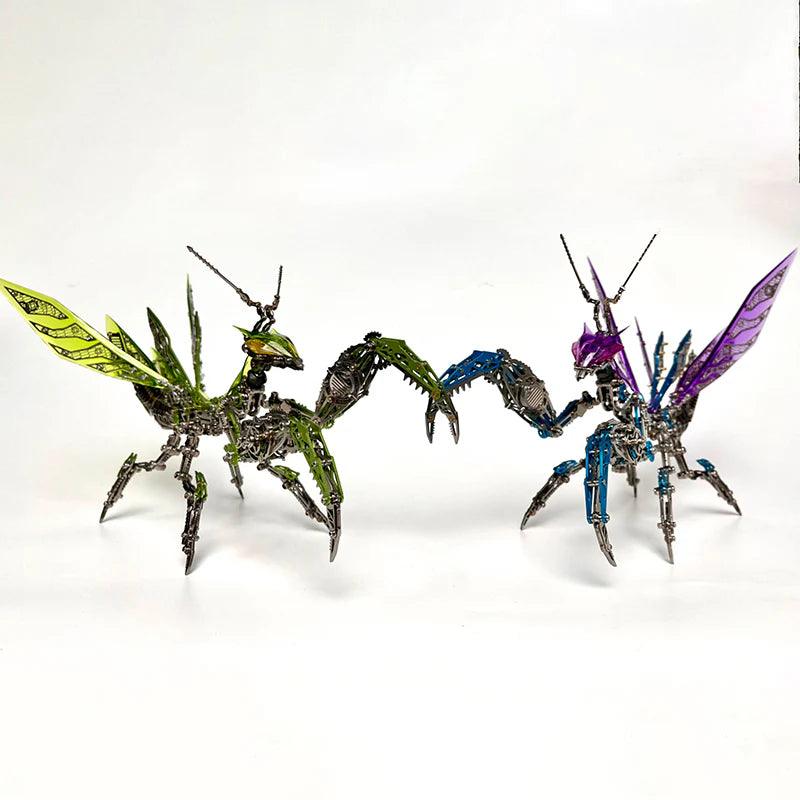 3D Metal Mantis Model Kit with LED Lights - 3d metal puzzle by Extoril