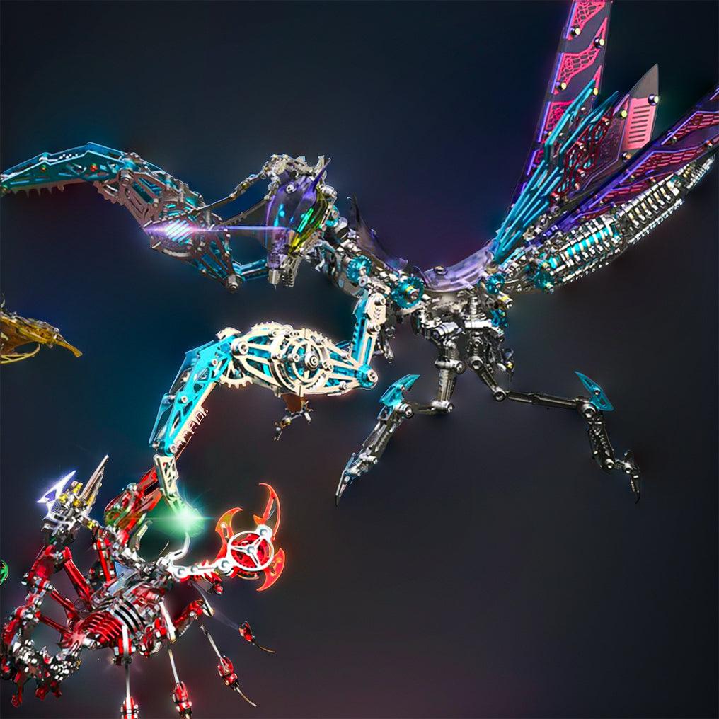 3D Metal Mantis Model Kit with LED Lights - 3d metal puzzle by Extoril
