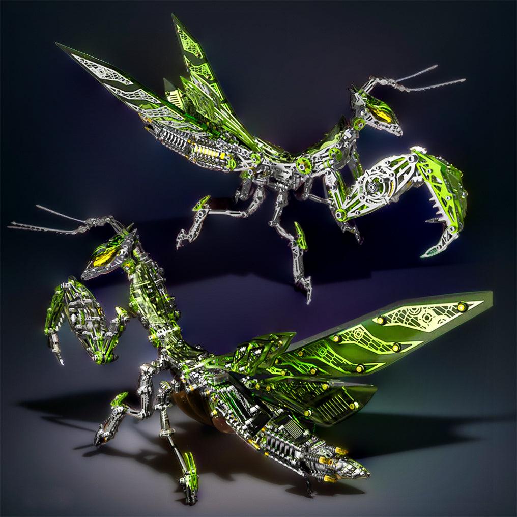 3D Metal Mantis Model Kit with LED Lights - 3d metal puzzle by Extoril