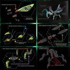 3D Metal Mantis Model Kit with LED Lights - 3d metal puzzle by Extoril