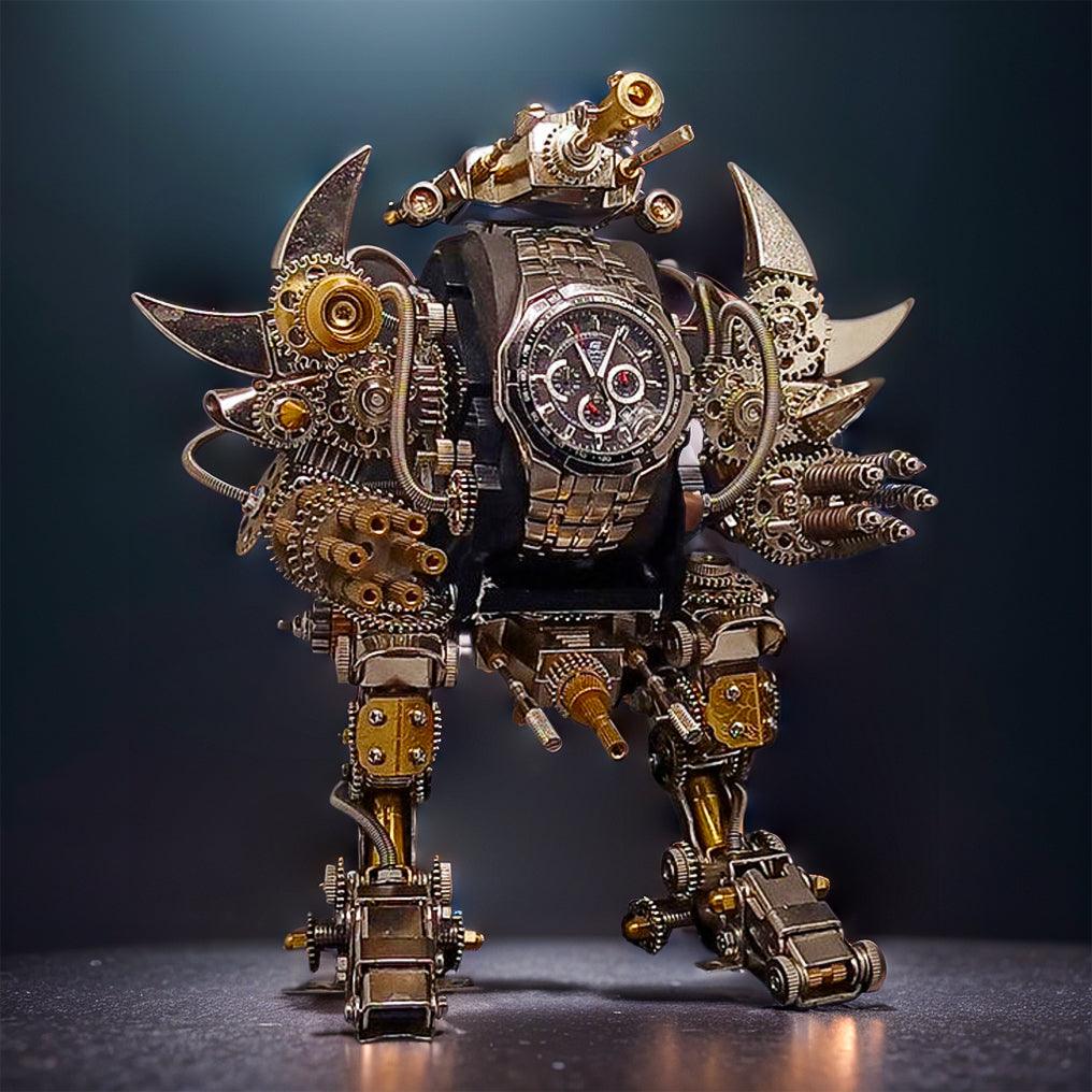 Titan Guardian Mecha Watch Stand - 3D Metal Puzzle - 3d metal puzzle by Extoril