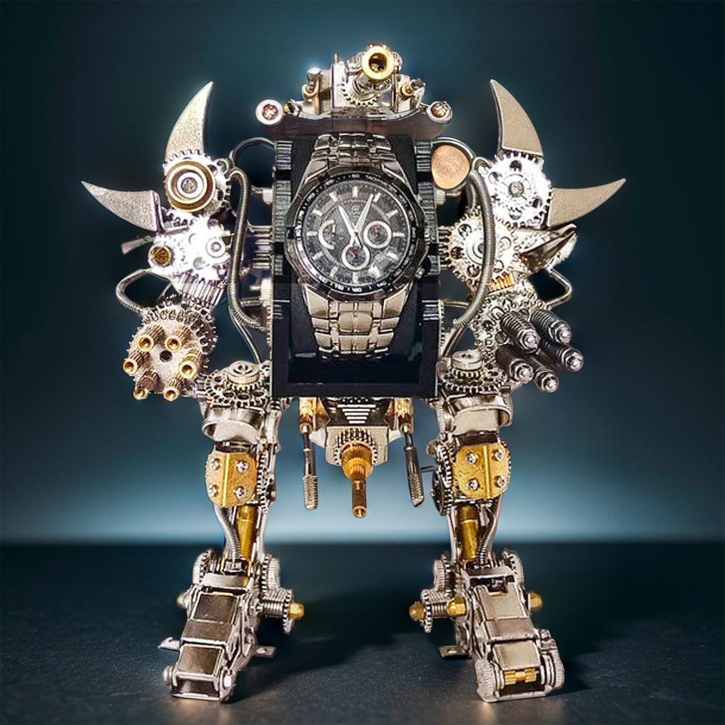 Titan Guardian Mecha Watch Stand - 3D Metal Puzzle - 3d metal puzzle by Extoril