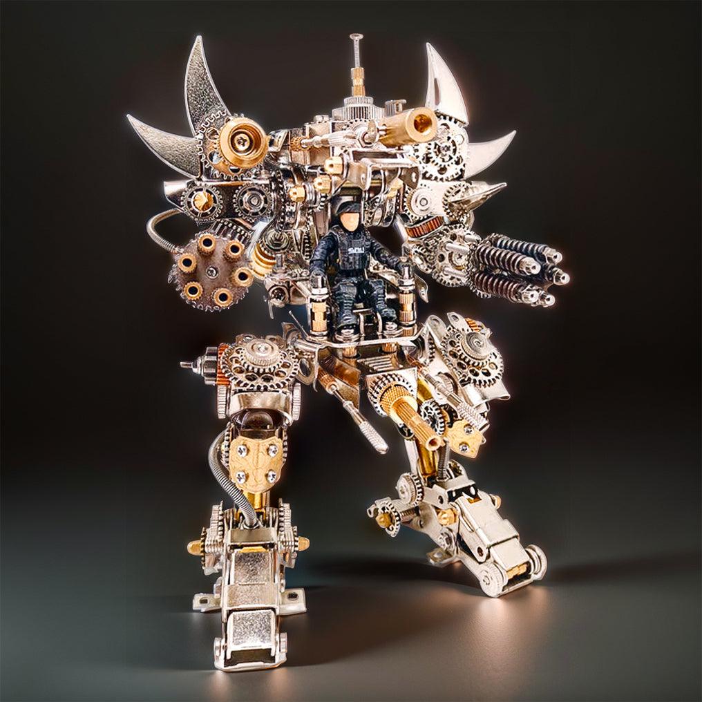 Titan Guardian Mecha Watch Stand - 3D Metal Puzzle - 3d metal puzzle by Extoril