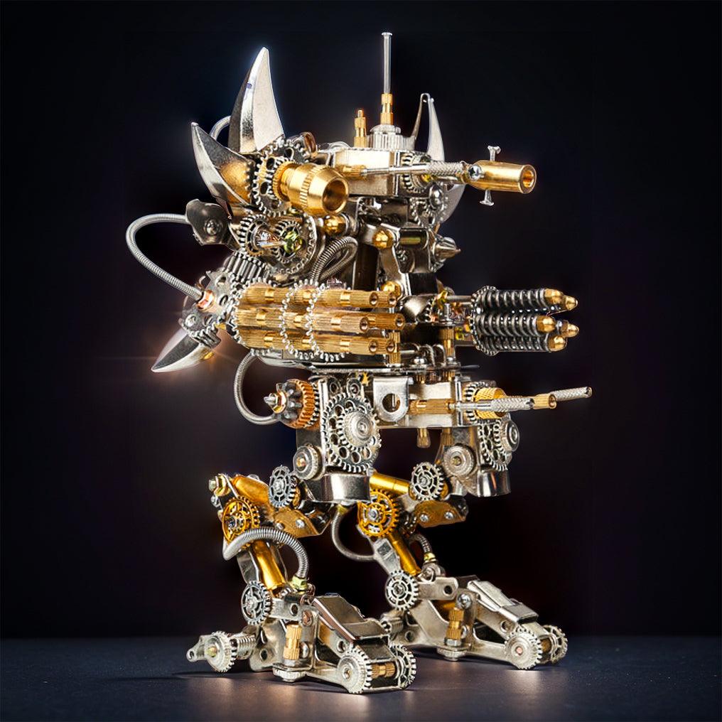 Titan Guardian Mecha Watch Stand - 3D Metal Puzzle - 3d metal puzzle by Extoril