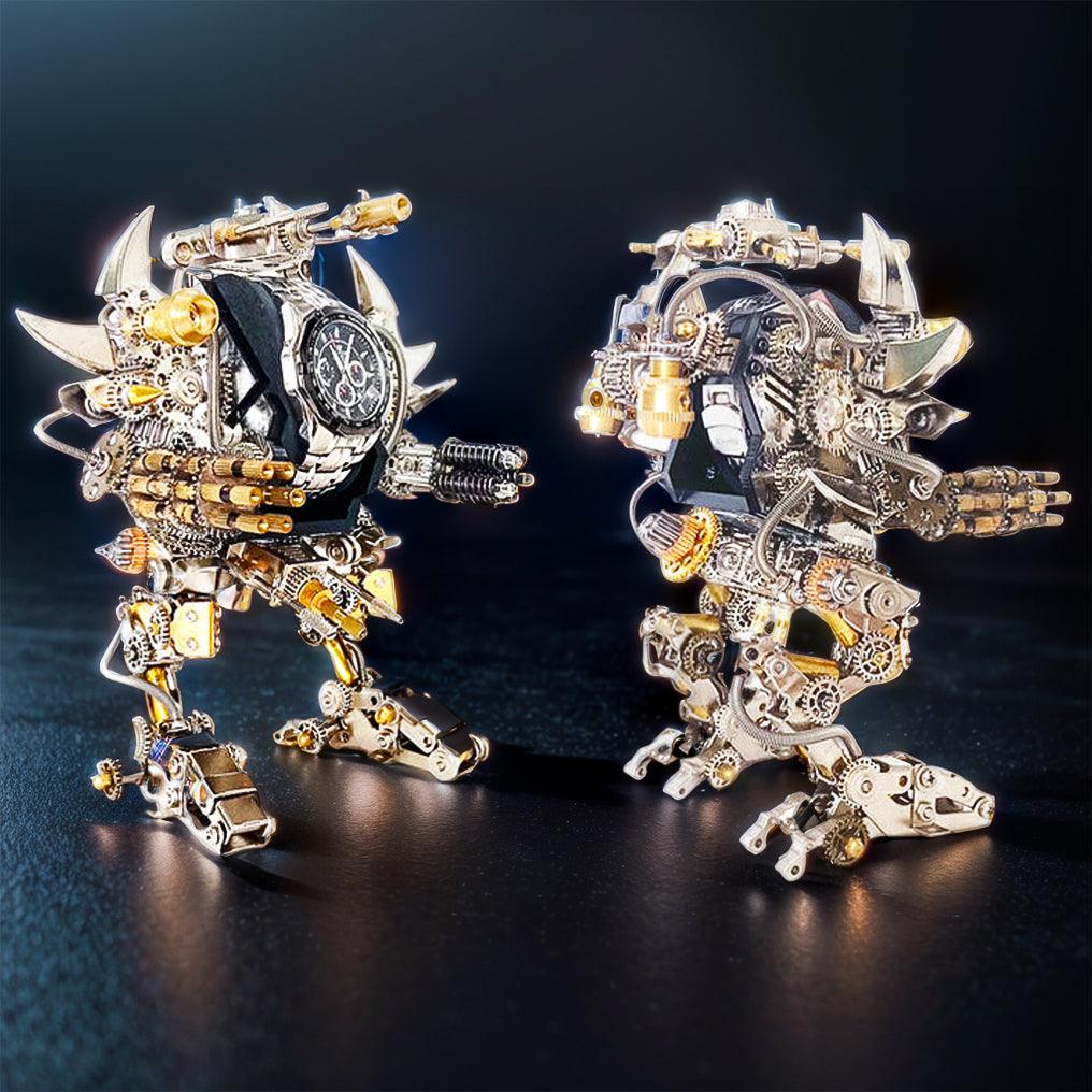 Titan Guardian Mecha Watch Stand - 3D Metal Puzzle - 3d metal puzzle by Extoril