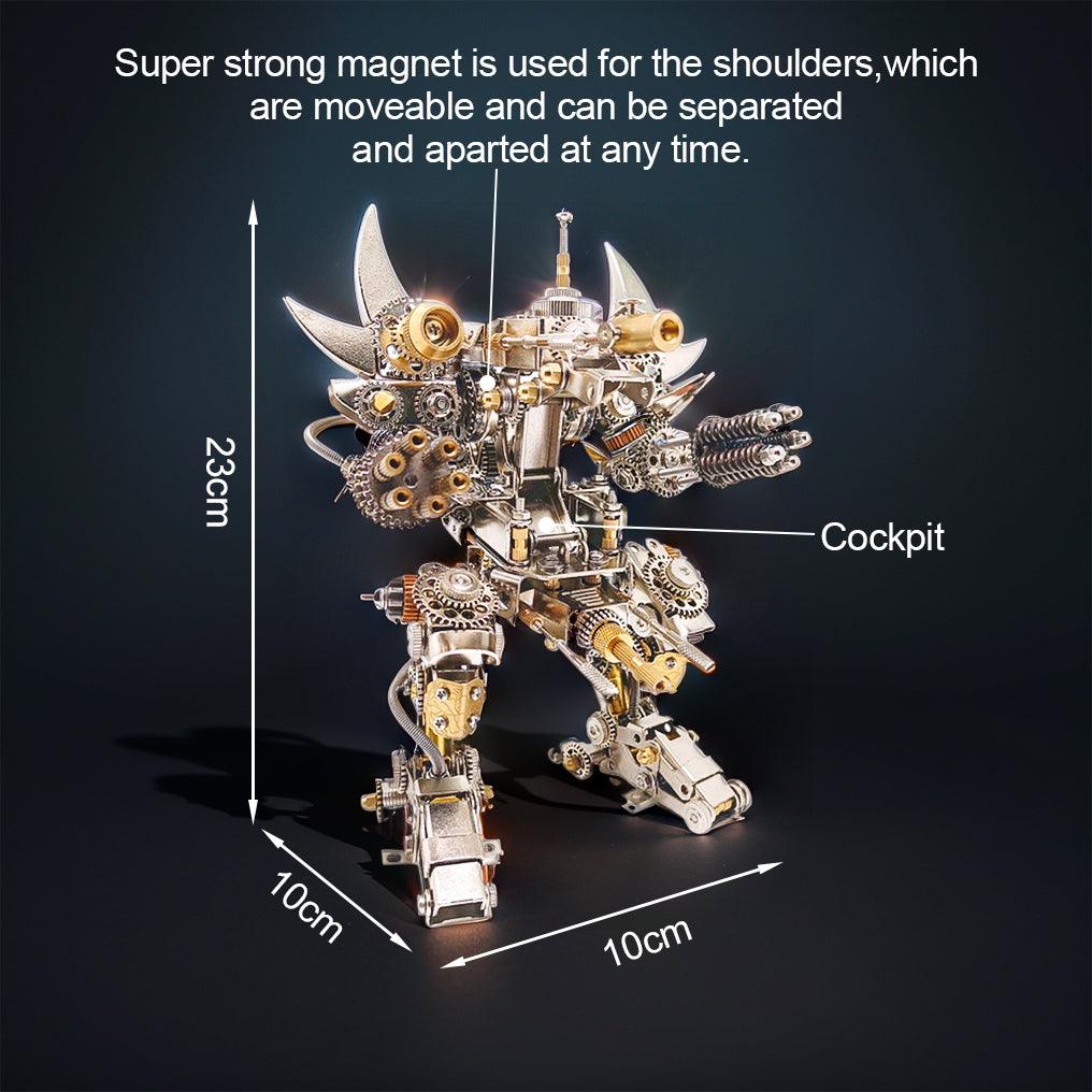 Titan Guardian Mecha Watch Stand - 3D Metal Puzzle - 3d metal puzzle by Extoril
