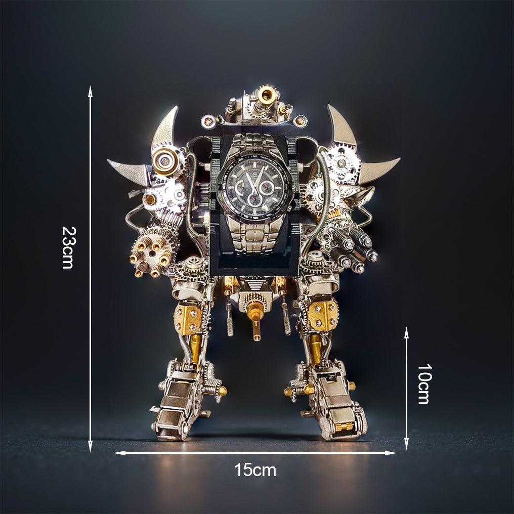 Titan Guardian Mecha Watch Stand - 3D Metal Puzzle - 3d metal puzzle by Extoril
