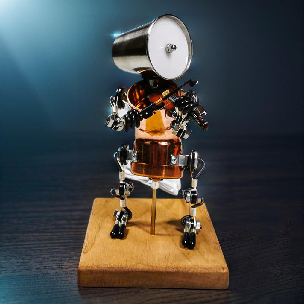 DIY 3D Metal Steampunk Hand-Assembled Robot Band Model - 3d metal puzzle by Extoril