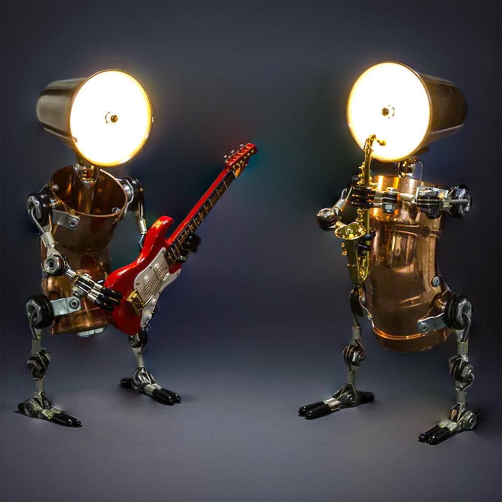 DIY 3D Metal Steampunk Hand-Assembled Robot Band Model - 3d metal puzzle by Extoril