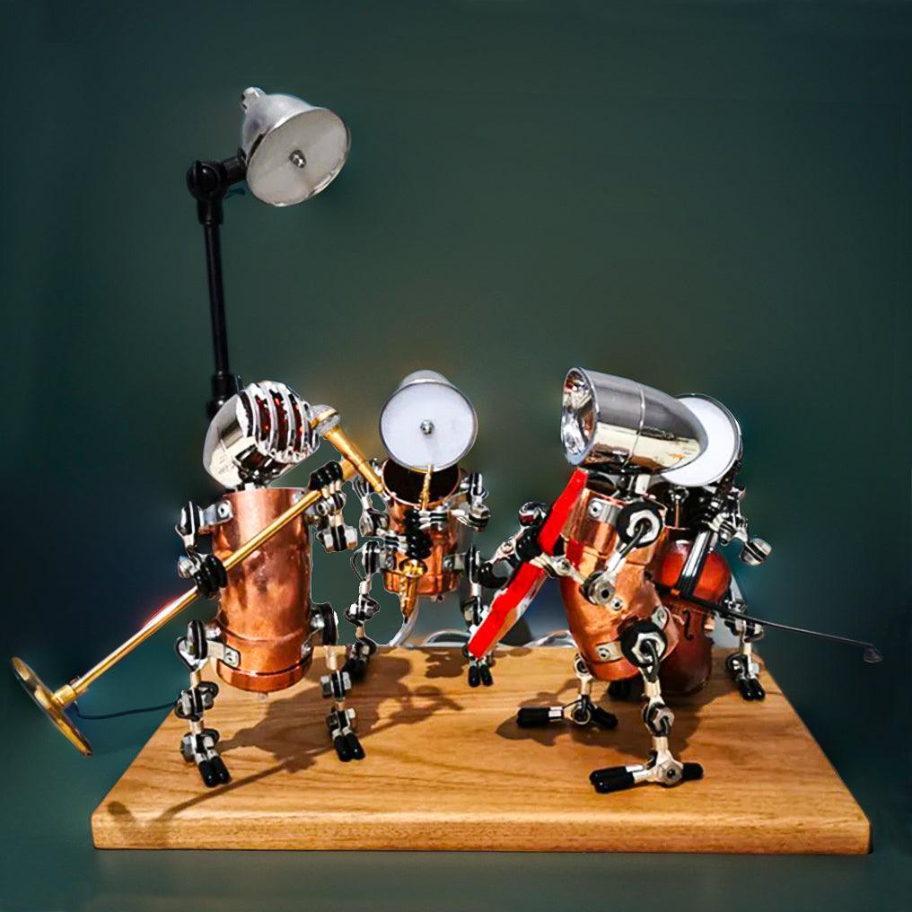 DIY 3D Metal Steampunk Hand-Assembled Robot Band Model - 3d metal puzzle by Extoril