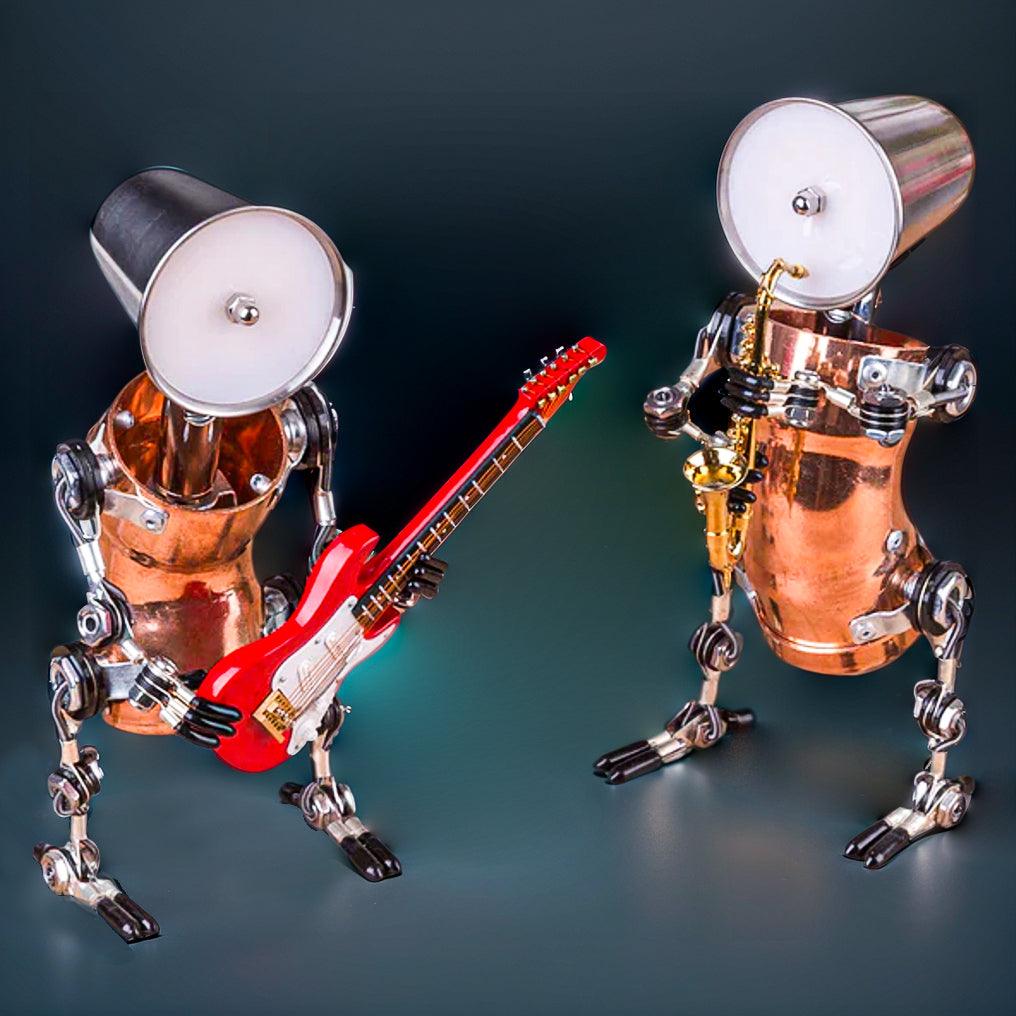 DIY 3D Metal Steampunk Hand-Assembled Robot Band Model - 3d metal puzzle by Extoril