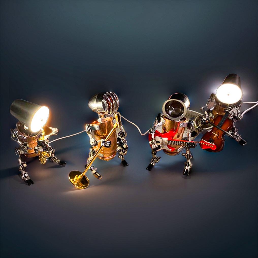 DIY 3D Metal Steampunk Hand-Assembled Robot Band Model - 3d metal puzzle by Extoril