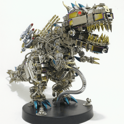 DIY 3D Mechanical Titan T-Rex Big Dinosaur 3120PCS+ - 3d metal puzzle by Extoril