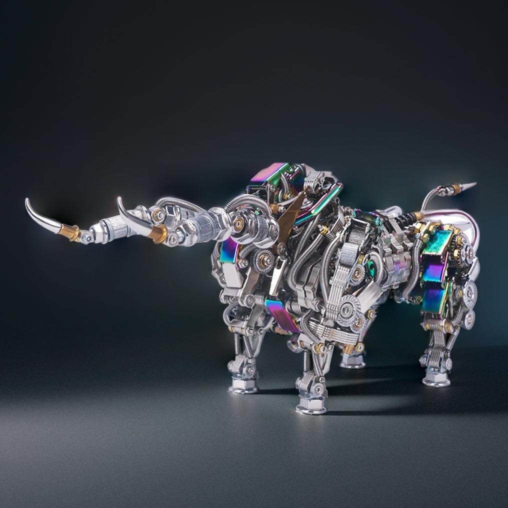 DIY 3D Metal Mechanical Bull Animal Model Assembly Kit 1087Pcs - 3d metal puzzle by Extoril
