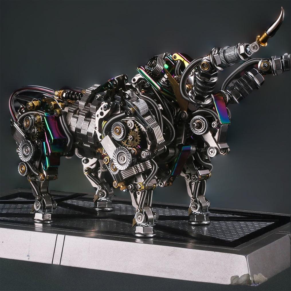 DIY 3D Metal Mechanical Bull Animal Model Assembly Kit 1087Pcs - 3d metal puzzle by Extoril