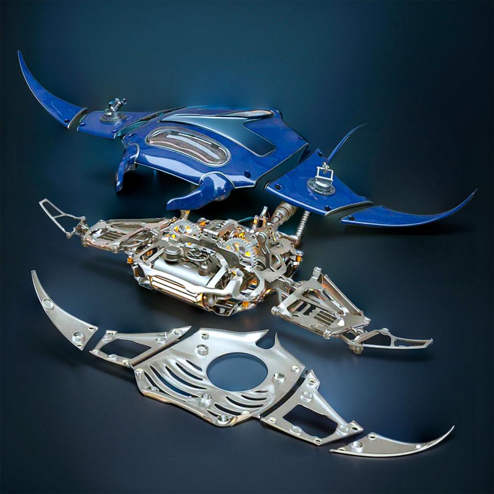 Marine Mechanical Manta Ray Creator Pro - 3d metal puzzle by Extoril