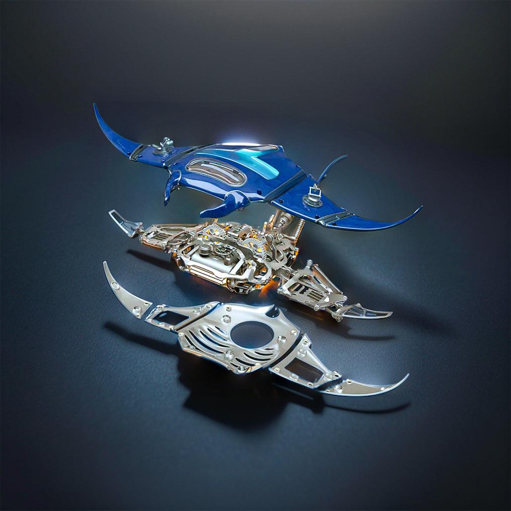 Marine Mechanical Manta Ray Creator Pro - 3d metal puzzle by Extoril
