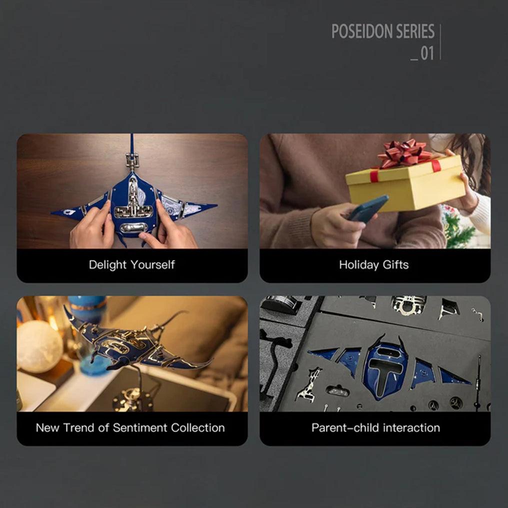 Marine Mechanical Manta Ray Creator Pro - 3d metal puzzle by Extoril