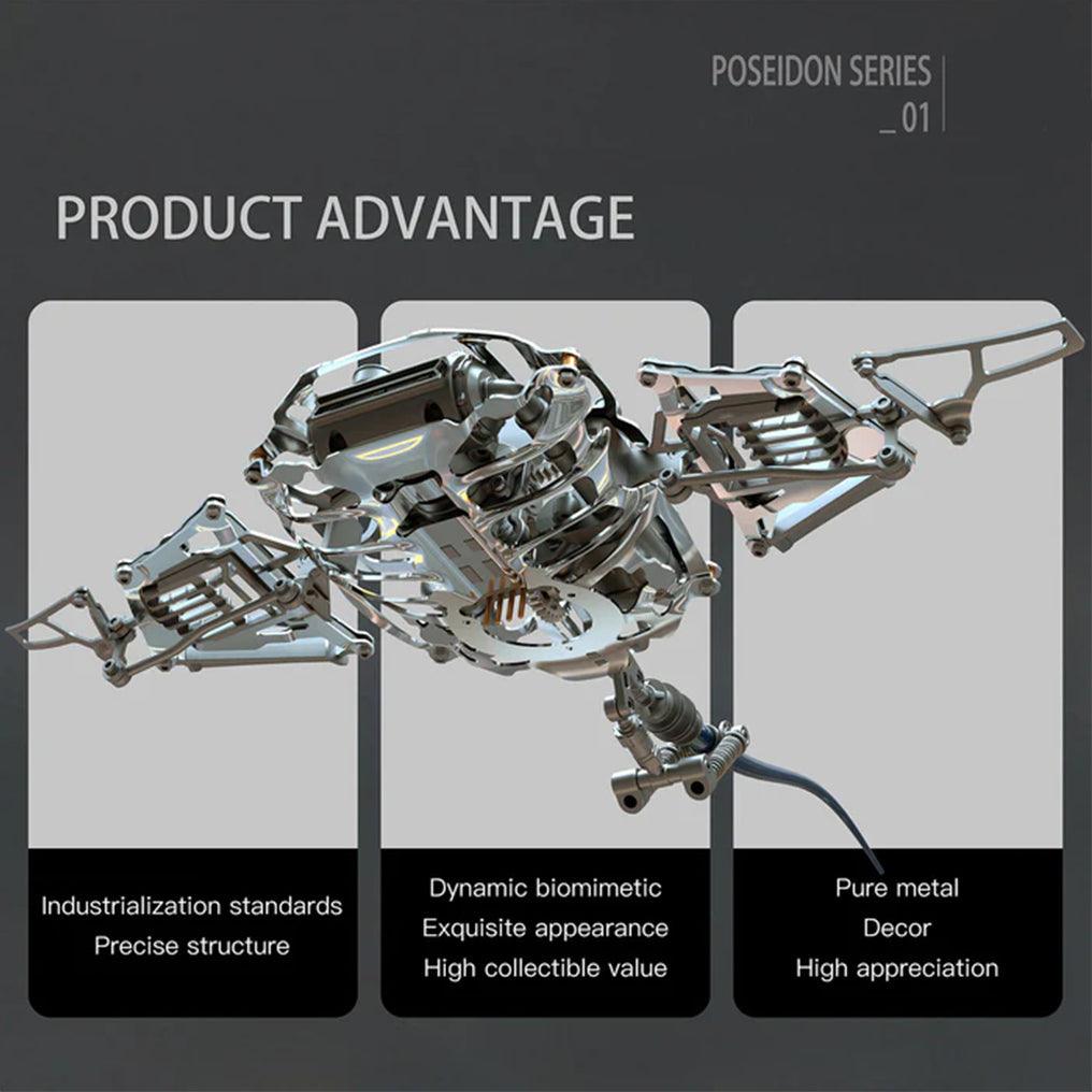 Marine Mechanical Manta Ray Creator Pro - 3d metal puzzle by Extoril
