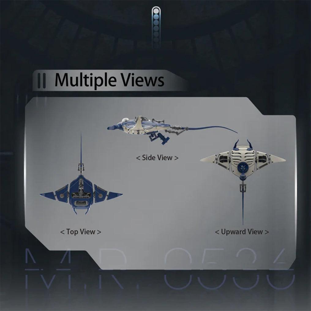 Marine Mechanical Manta Ray Creator Pro - 3d metal puzzle by Extoril