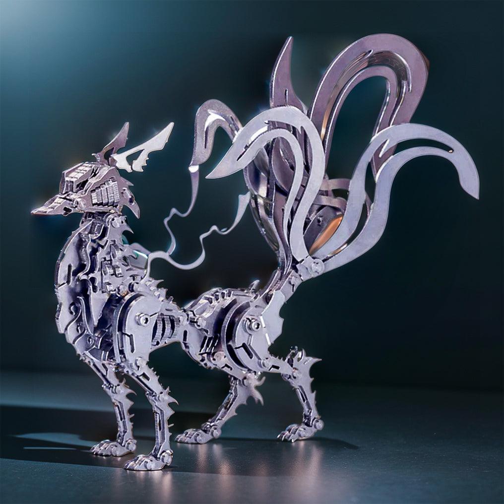 DIY 3D Metal Mechanical Nine-tailed Fox Puzzle Model Kit Assembly - 3d metal puzzle by Extoril