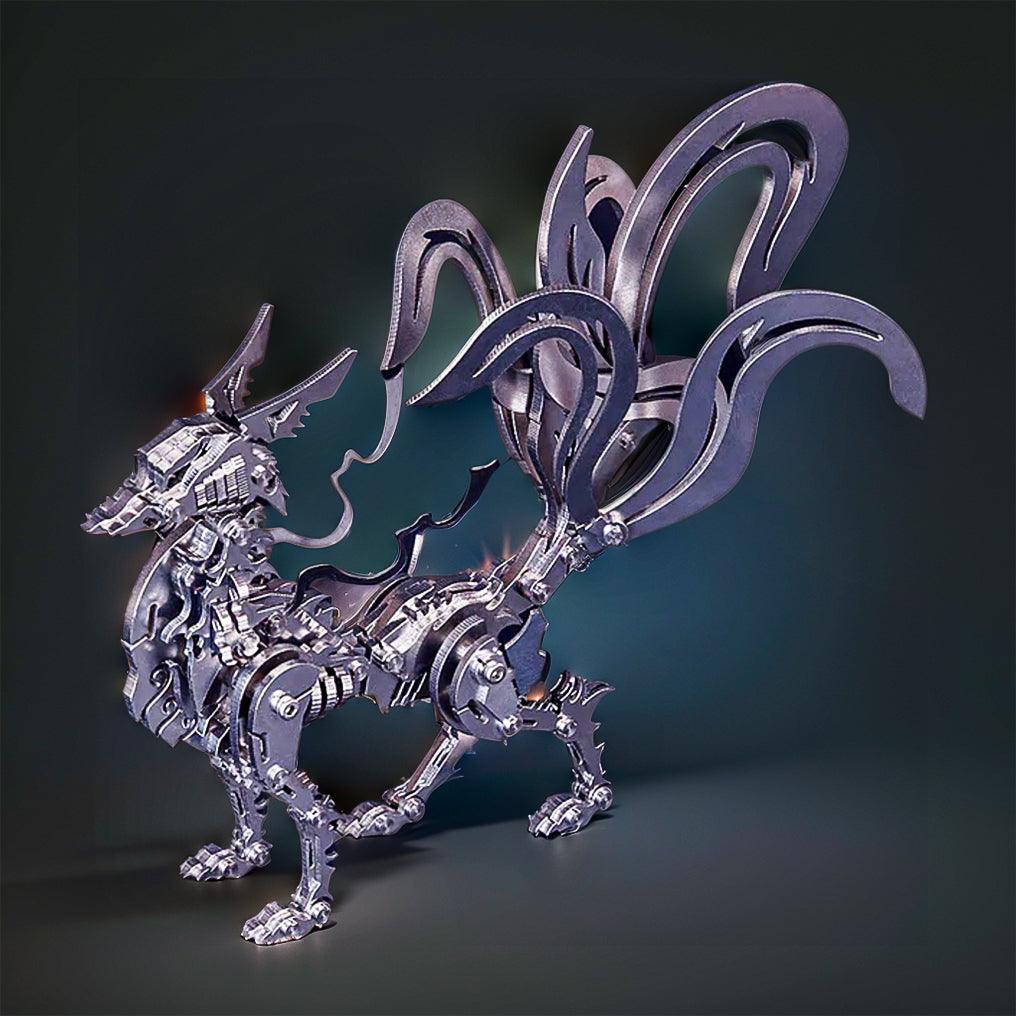 DIY 3D Metal Mechanical Nine-tailed Fox Puzzle Model Kit Assembly - 3d metal puzzle by Extoril