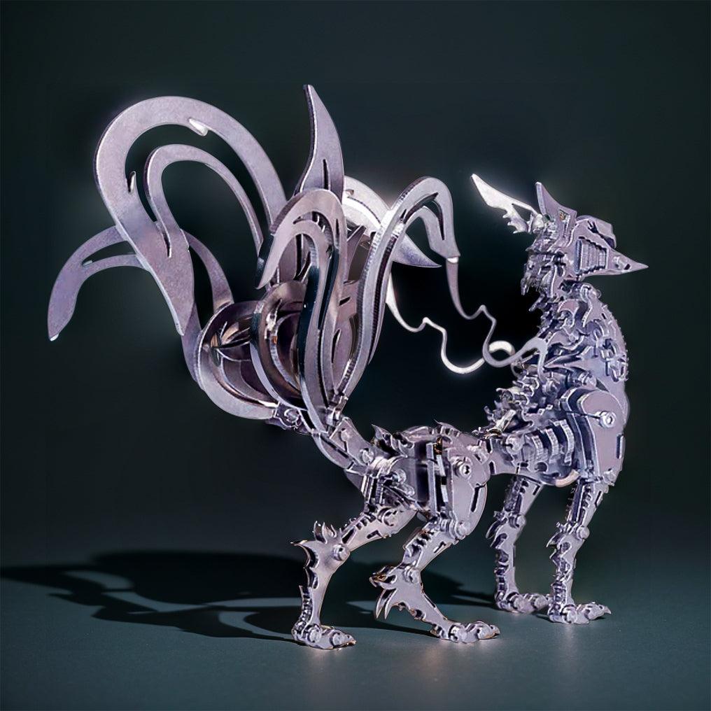 DIY 3D Metal Mechanical Nine-tailed Fox Puzzle Model Kit Assembly - 3d metal puzzle by Extoril