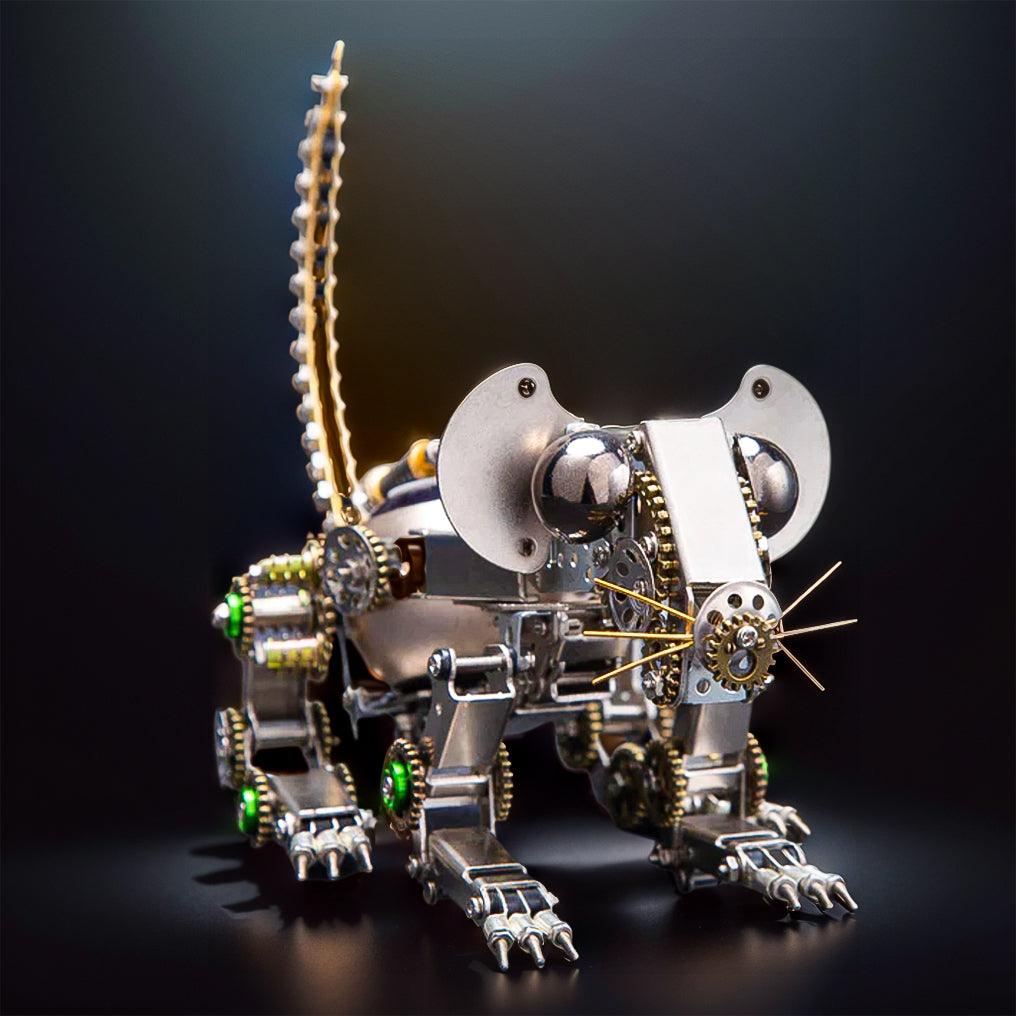 DIY 3D Metal Mechanical Puzzle Easter Mouse Assembly Animal Model Kit-525PCS - 3d metal puzzle by Extoril