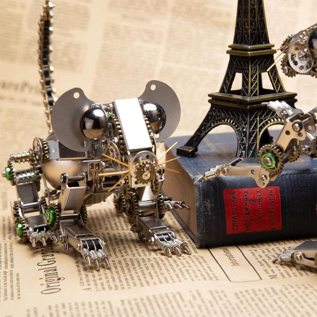 DIY 3D Metal Mechanical Puzzle Easter Mouse Assembly Animal Model Kit-525PCS - 3d metal puzzle by Extoril