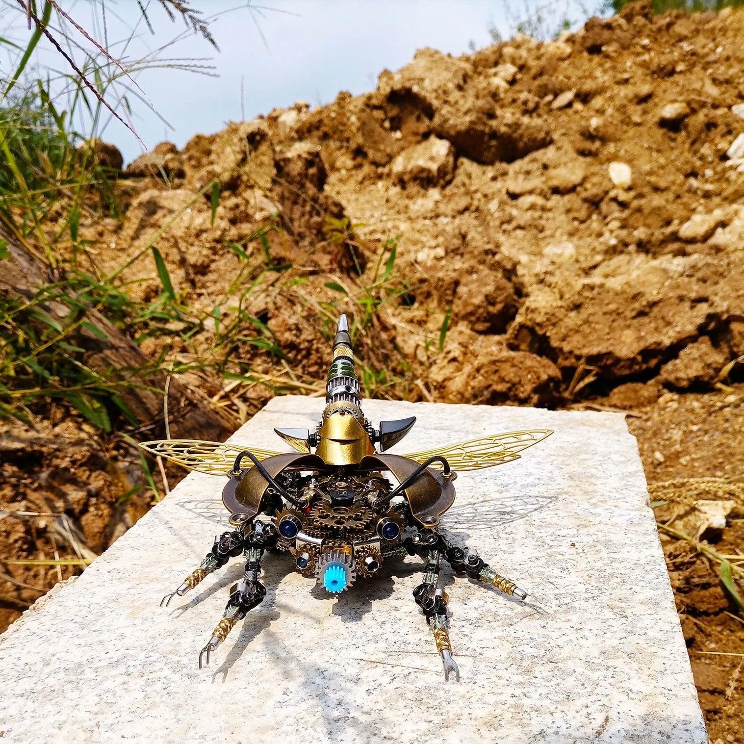 DIY 3D Metal Mechanical Rotatable Beetle Assembly Puzzle Model Kit - 3d metal puzzle by Extoril