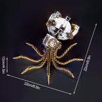 DIY 3D Metal Steampunk Galaxy Mechanical Octopus - 3d metal puzzle by Extoril